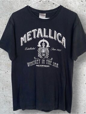 Vintage Y2K 2005 Metallica Whiskey In The Jar Black Shirt // M